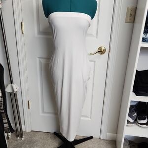 Elegant White Strapless Dress Sz S/M
